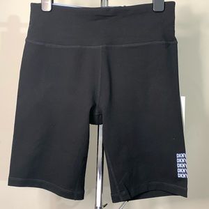 DKNY Women's Mini Repeat Logo High Waist Bike Shorts Black Size: M